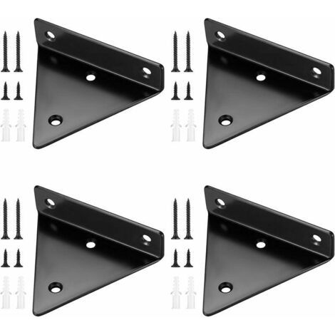 soportes flotantes para estantes, soportes triangulares invisibles para estantes de pared, soportes metálicos para estantes de pared. (1/5)