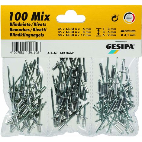 Gesipa 1433667 Blindniete 100 Teile (1/2)