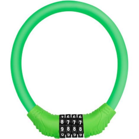 Antivol de vélo à combinaison, 4 chiffres, couleur verte, code réinitialisable, pour une sécurité sans clé sur les vélos et les scooters.-AquaForge (1/5)