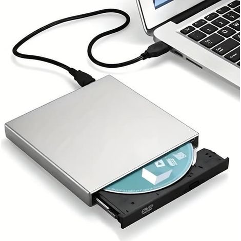 Lecteur optique DVD externe USB 2.0, graveur CD/DVD 24x, lecteur optique externe (1/5)