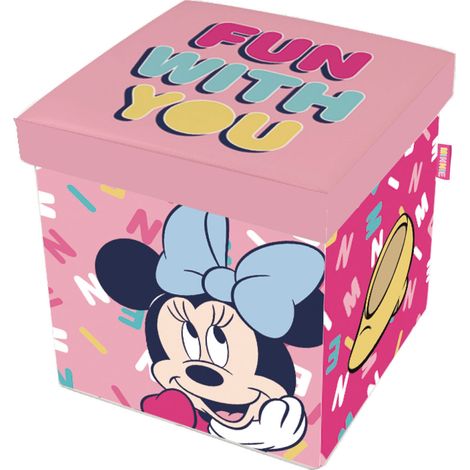 Tabouret de Rangement cube Disney - Minnie (1/3)