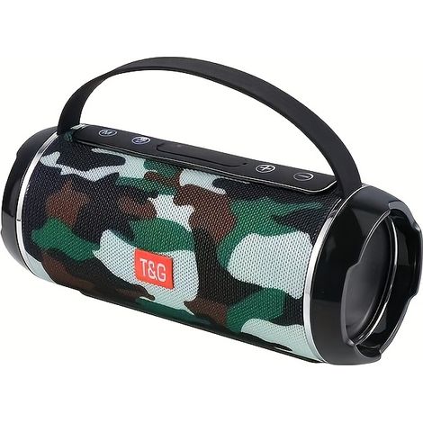 Enceinte Portable Sans Fil – Bluetooth 5.3, USB/TF/FM. Batterie 1200mAh, Charge Type-C. Modèle (Camouflage Jungle). (1/5)