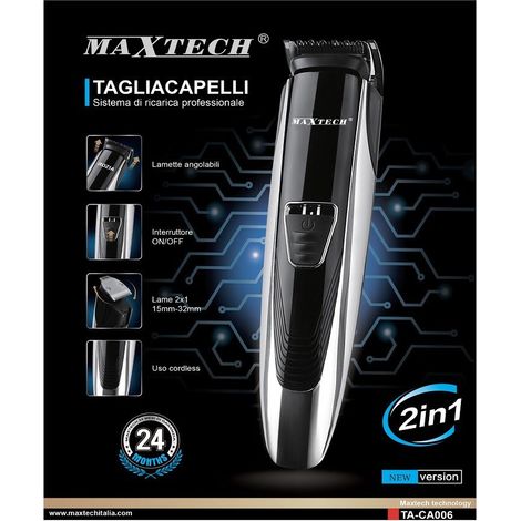 Trade Shop - PROFESSIONELLER HERRENRASIERER HAARSCHNEIDER EINSTELLBARER AKKU-RASIERER MAXTECH TA-CA006 -