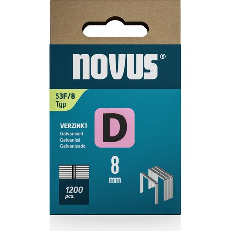 Novus Tools 042-0789 Flachdrahtklammern Typ 53F 1200 St. Abmessungen (L x B) 8 mm x 11.3 mm