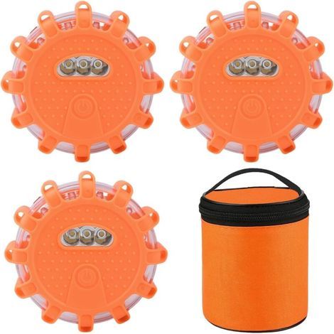 Gyrophares à LED rotatifs pour véhicules, gyrophare à LED rotatif, feu clignotant magnétique à LED, feu de signalisation, éclairage d'urgence pour véhicules remorqués, camions et accidents. (1/4)