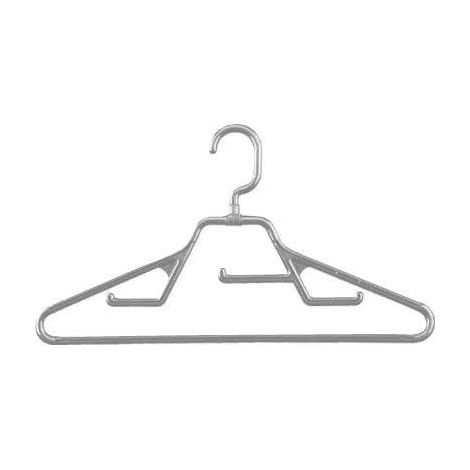 Tontarelli Set aus 3 Twist Kleiderbügeln mit Gürtel- und Krawattenhalter Grau 43 cm