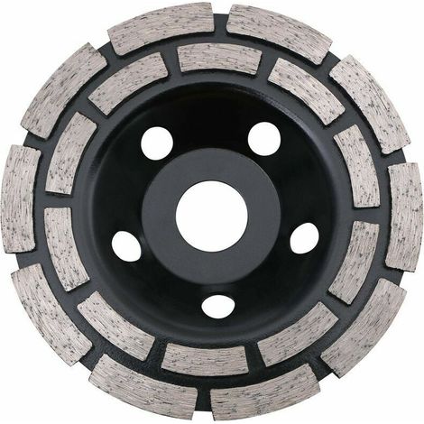 Diamantscheibe, Betonschleifdiamant 125 x 22,23 mm Doppelreihig, Universal-Diamantscheibe zum Schleifen von Beton, Stein, Granitestrich, Mauerwerk, Allzweck, Guazhuni