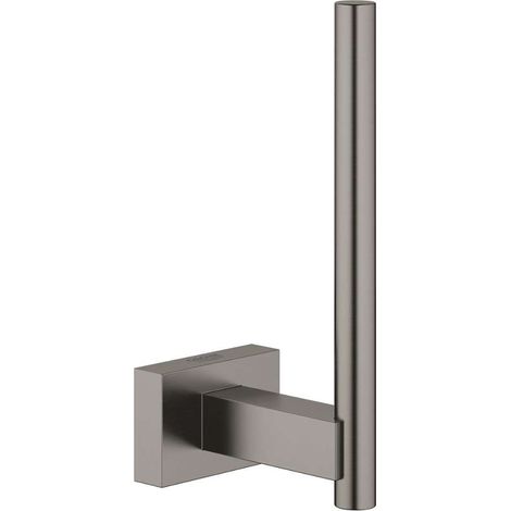 GROHE ESSENTIALS CUBE portarotolo di ricambio in grafite dura spazzolata (1/2)