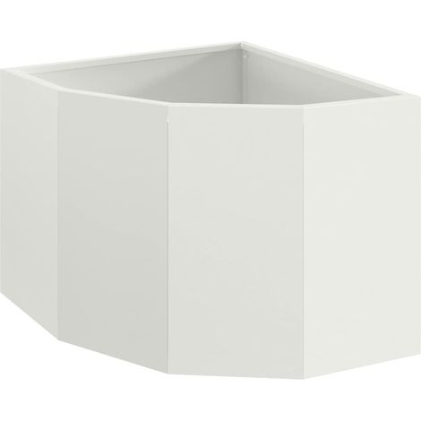 Corner Planter White 45 x 45 x 35 cm Steel vidaXL