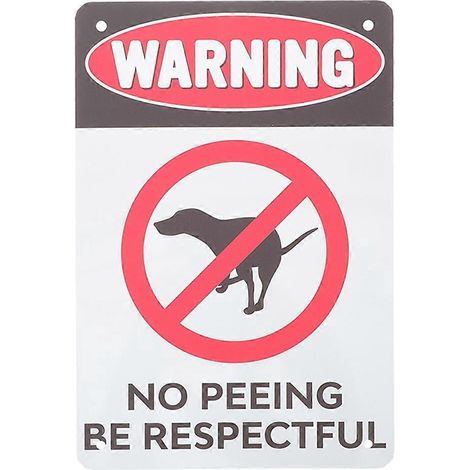 Panneau « Interdit aux chiens d'uriner » - Panneau de jardin - Attention aux chiens qui urinent-30.00X20.00X0.20CM (1/3)