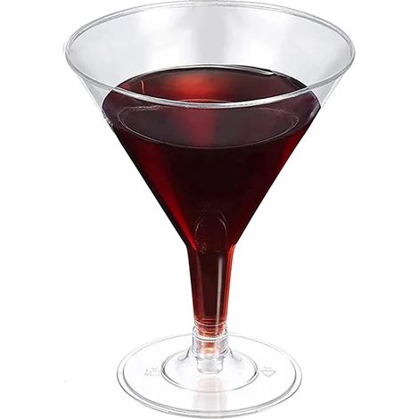 Verres à vin  Verres à vin élégants en plastique rigide transparent de qualité supérieure (paquet de 6) (1/5)