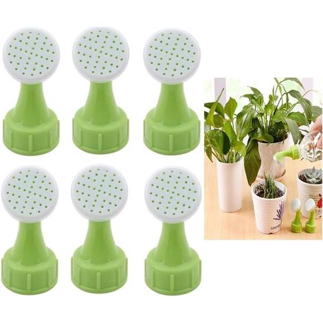 Lot de 6 arrosoirs à bouchon de bouteille, petits arrosoirs en plastique à monter soi-même, adaptés aux bouteilles d'eau pour l'irrigation des semis et du jardin.-AquaForge (1/5)