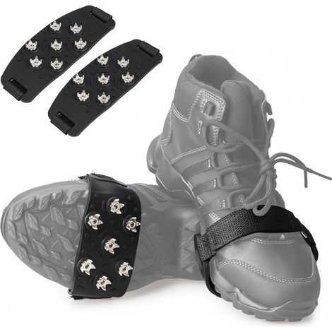 7-point anti-slip crampons for walking shoes, jogging, hiking, mountaineering and grip on ice and snow. (1/5)