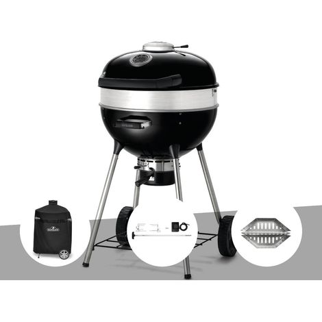 Barbecue à charbon Charcoal Kettle Pro 57 cm + Housse de protection + Rôtissoire + Lot de 2 paniers à charbon - Napoleon (1/5)