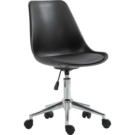 Svita – Chaise de bureau pivotante pour enfants – Noir – Hauteur réglable 84,5-96 cm – Assise confortable 44 x 41 cm – 5 roulettes caoutchouc