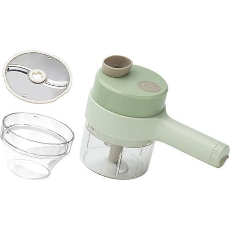 Mini Hachoir Électrique Aliments, Broyeur Ail Portable Petit Robot Cuisine pour Hacher Ail Oignon Piment Légume Viande (1/5)