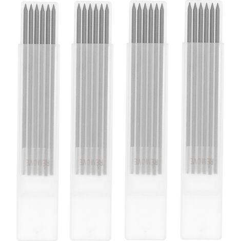 24 recharges de crayon de menuisier longue durée 2,8mm, mine graphite noire pour travail du bois (1/5)