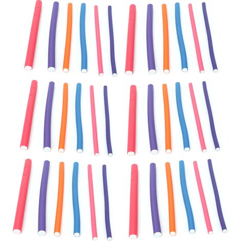 36 pièces Rouleaux à Cheveux Souples Sans Chaleur, Mèches Ondulées Naturelles, Outils de Coiffure (1/5)