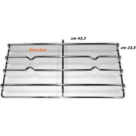SAMET GRIGLIA PER CUCINA 2 FUOCHI COLORE INOX CM 43,3 X 23,5 F 4708 (1/2)