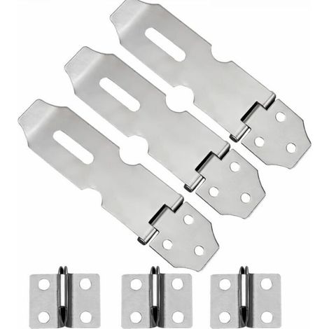 Lucchetto a scatto in acciaio inox da 5 cm per porte, finestre, armadi, gabbie per animali, confezione da 3