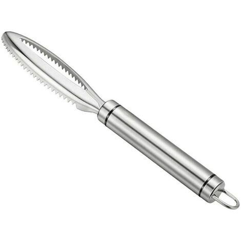 Écailles de poisson en acier inoxydable 304, ustensiles de cuisine, écailleuses de poisson professionnelles, pinces à écailles plates et inclinées (1/4)