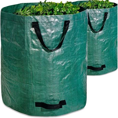 Juego de 2 bolsas de tela para residuos de jardín. (1/5)