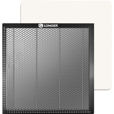 Panneau en nid d'abeille pour gravure au laser, construction en acier durable, gestion optimale des fumées, 400400mm (1/2)