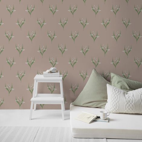 Papier peint intissé Lilly 1005 x 52cm Rose (1/4)