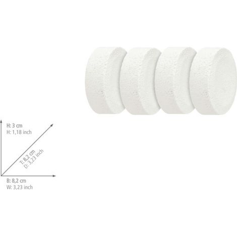 WENKO Ricarica per Assorbiumidità 4 x 250 g, Bianco, Cloruro di Calcio (1/4)