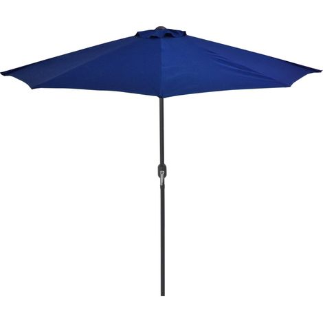 Parasol de balcon avec mât en aluminium Bleu 270x135x245 Demi (1/5)