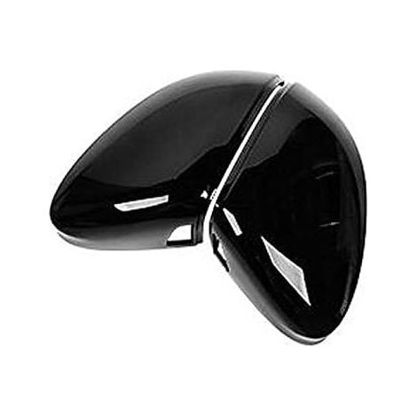 Tapas protectoras brillantes de 2 piezas para espejos retrovisores laterales de coche Volkswagen VW Polo Mk6 AW GTI 2018 2019 2020, ABS, color negro. (1/5)