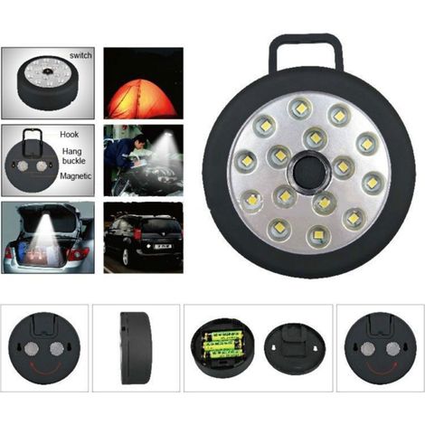 TRADE SHOP - Faretto 15 Led Smd Punto Luce Armadio Batterie Lampada Plafoniera Casa Emergenza - (1/3)