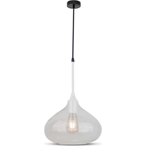 V-TAC VT-7281 LED-Glastropfen-Kronleuchter, 1 MT, 285 mm, transparent, glänzend, E27-Fassung (1/5)