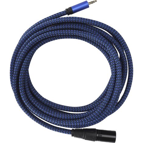 Câble Microphone XLR Mâle vers Jack 3.5mm Stéréo - Cordon d'Enregistrement Équilibre 4 mètres JD6046