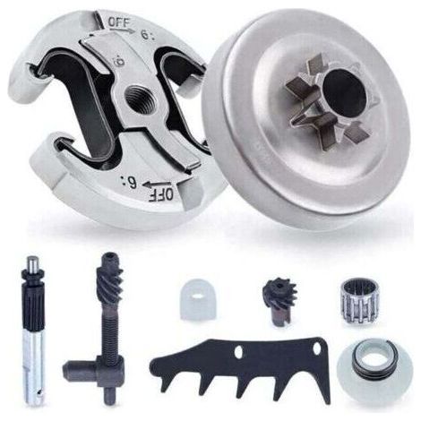 Kit de Pignon pour Husqvarna 445 445II 450 450II Tronçonneuse, 325 Pignon (7 dents) avec Embrayage + Griffe + Pompe à Huile + Roulement Pièces de Rechange Accessoire (1/4)