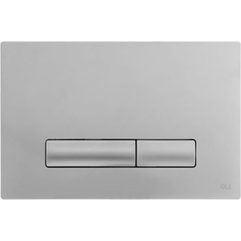Oli WC-Spülknopf – Slim 2 Modell – Mattchrom – Elegantes Design – Zweimengenspülung (1/5)