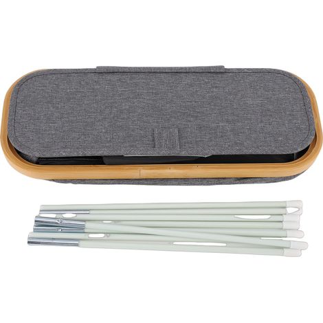 Panier Rangement Papier Toilette Visible Étanche Pliable – Container avec Couvercle Poignées Salle de Bain Version Haute Sortie, Gris (1/5)