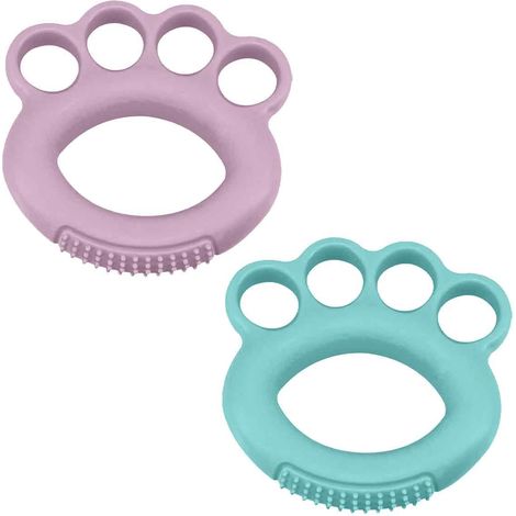 Hand Grip Strengthener - Silicone - 8.5 x 9.5 x 1.5 cm - For Hand Therapy Rehabilitation And Stress Relief - 2 Pieces (1/5)