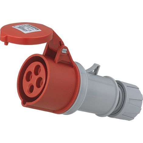 Prise industrielle mobile droite IP44 - 3P+T - 16A - 400V AC - Eur'Ohm