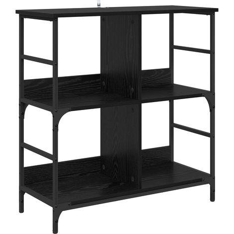 Maison Exclusive - Regal Schwarz Eichen-Optik 78,5 x 33 x 82 cm H (1/5)
