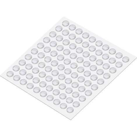 100 patins en caoutchouc transparent, amortisseurs de meubles auto-adhésifs, coussinets en silicone transparents pour meubles, tables en verre, protections de porte (1/4)