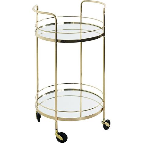 Desserte Design 2 Niveaux "Palace" 80cm Or (1/4)