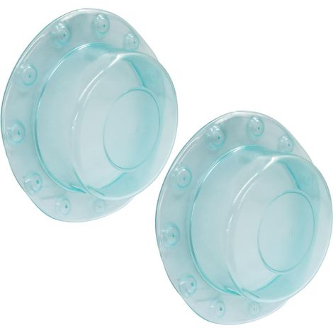 2 bouchons trop-plein - 11,4 cm - PVC - bleu - à ventouse (1/5)