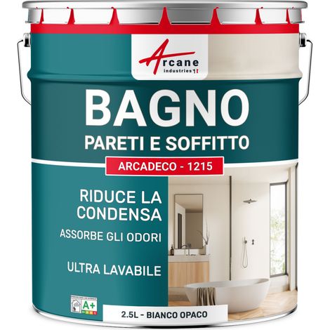 Pittura per pareti e soffitti di bagni: ARCADECO - 1215 - 2,5 L Bianco - ARCANE INDUSTRIES (1/3)