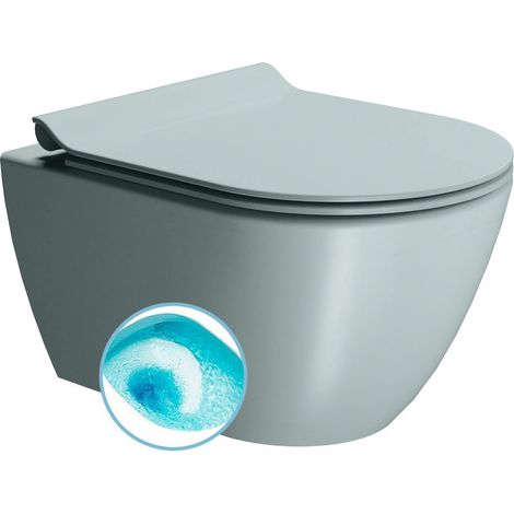 WC suspendu PURA, Swirlflush, 36x50cm, ghiaccio double mat (1/2)