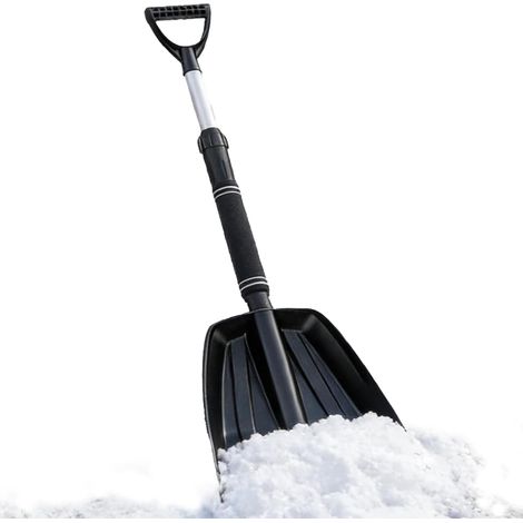 Robuste, ergonomische Winterschneeschaufel zum Schneeräumen von Einfahrten, Gehwegen, Terrassen und Gärten – bei Eis und Frost