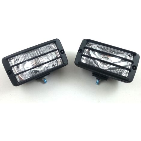 Komplettset weiße universelle Halogen-Scheinwerfer – Beleuchtung für Auto, Überrollbügel, Geländewagen, ATV, 12 V