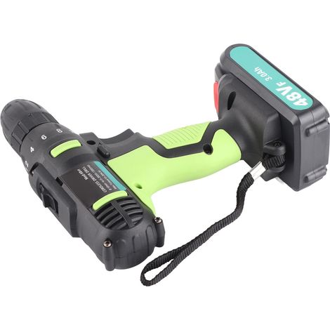 Perceuse électrique sans fil à double batterie 21 V (une batterie rechargeable), batterie lithium-ion, compatible avec les appareils électriques. Norme européenne 220 V. (1/5)