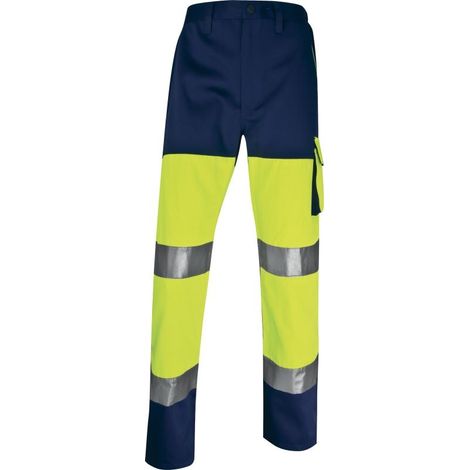 PANTALON DE TRAVAIL DELTA PLUS HAUTE VISIBILITÉ PANOSTYLE EN POLYESTER / COTON JAUNE FLUO - PHPA2JM0 50/52 (2XL)