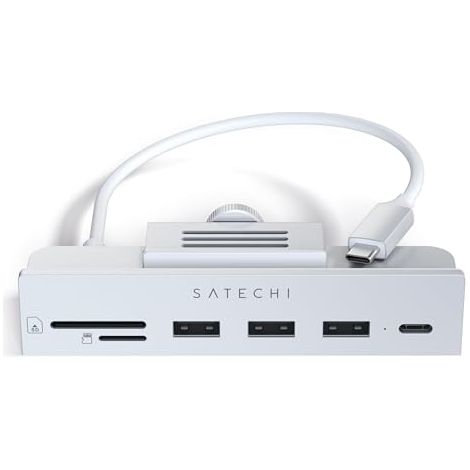 Satechi ST-UCICHS base para portátil y replicador de puertos USB 3.2 Gen 1 (3.1 Gen 1) Type-C Plata